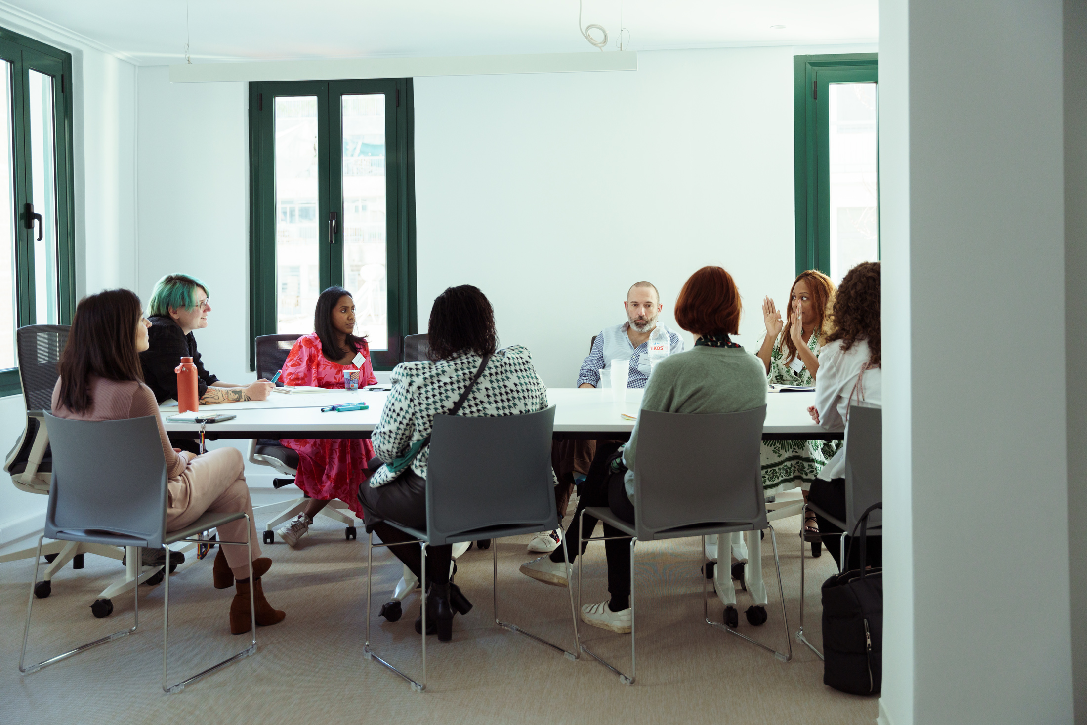 Meeting with a group of people